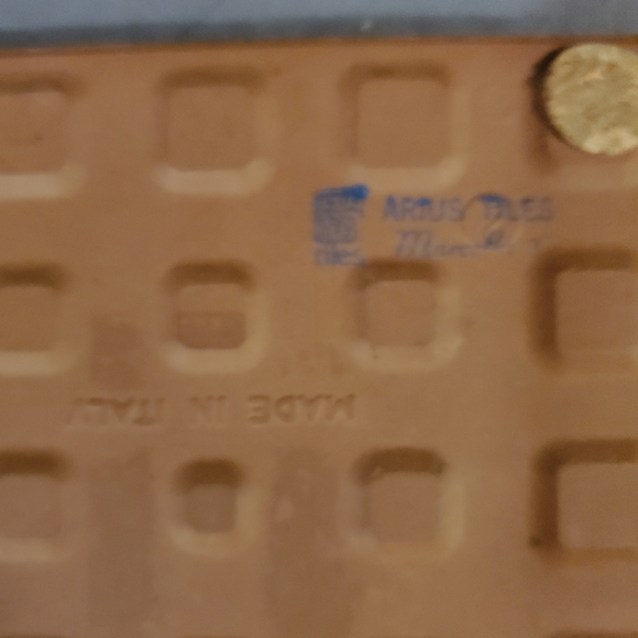 Vntg Handmade Italy Artus Tiles Black & White Cat Ceramic Trivet w/ Artist Stamp - Picture 4 of 4